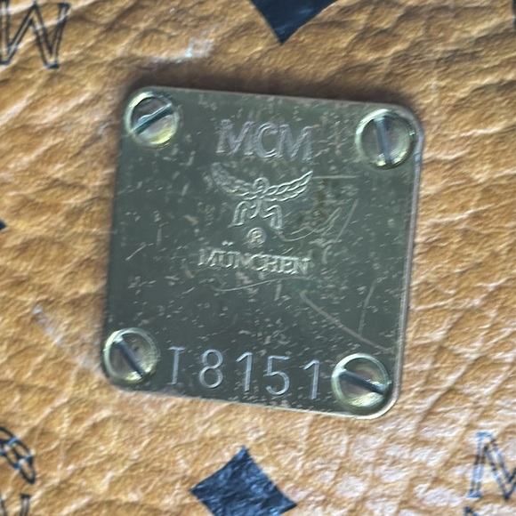 MCM Cognac Visetos Travel Boston Bag Dust bag & COA - Picture 9 of 9